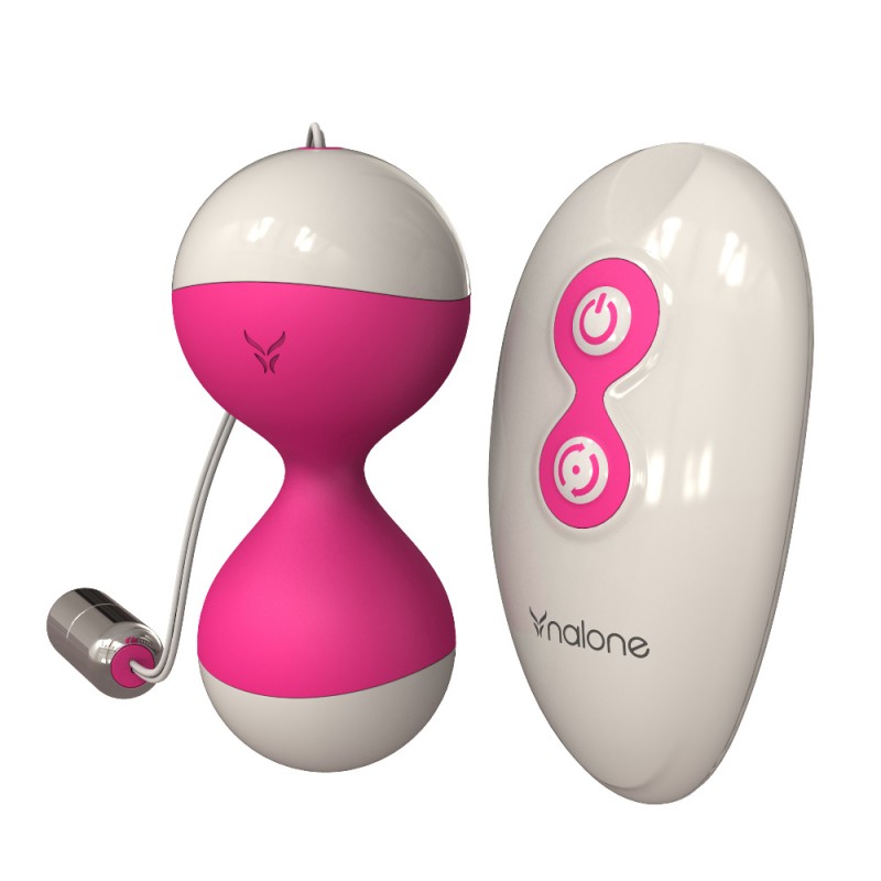 Nalone Miu Miu Remote Control Vibrating Kegel Exercise Weight Kit Balls - Pink